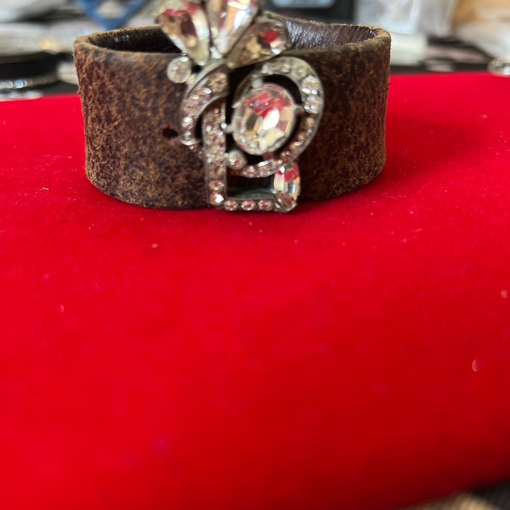 Reloved Leather Bling Cuff